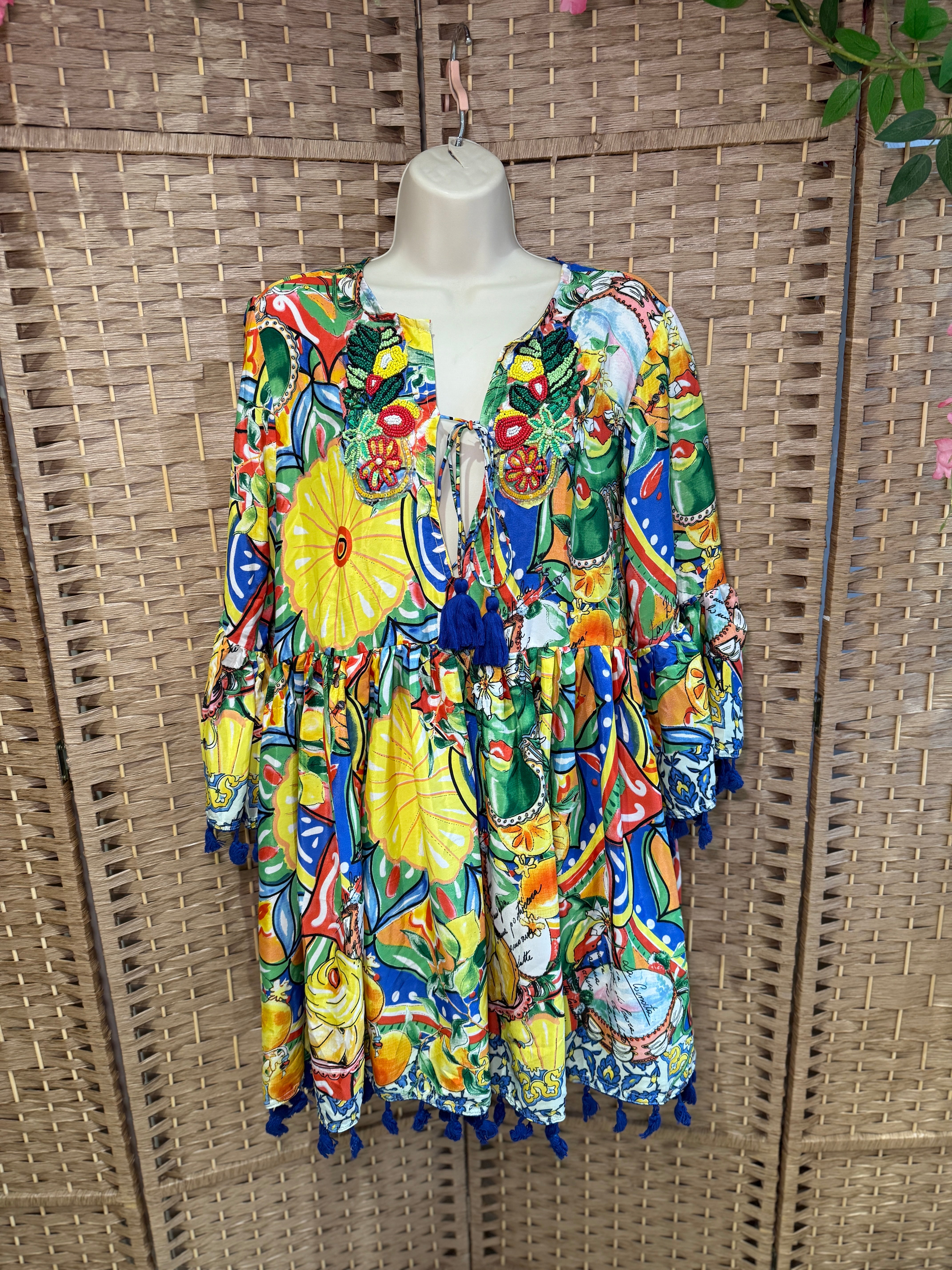 Multicoloured Embellished Dress