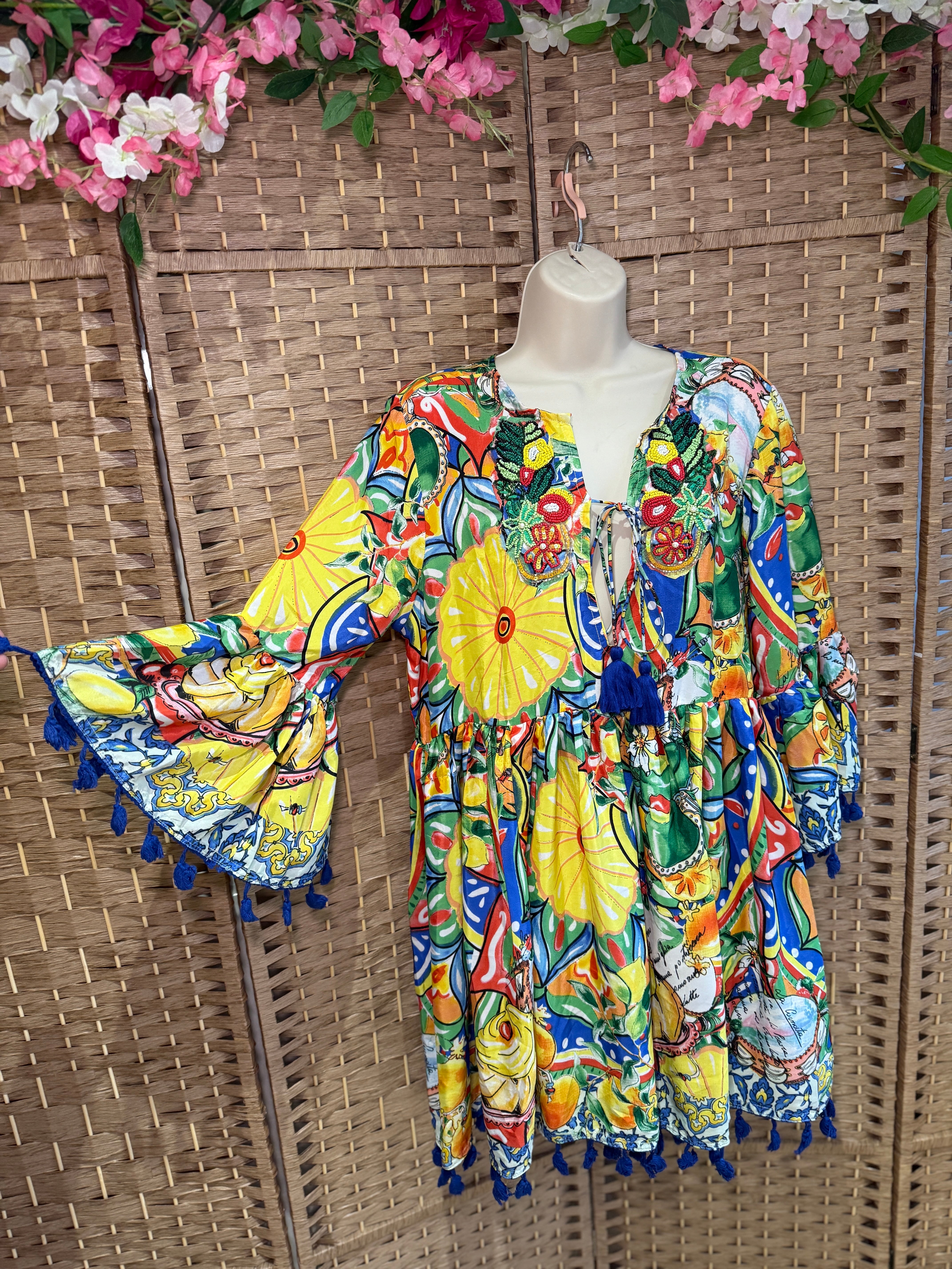 Multicoloured Embellished Dress