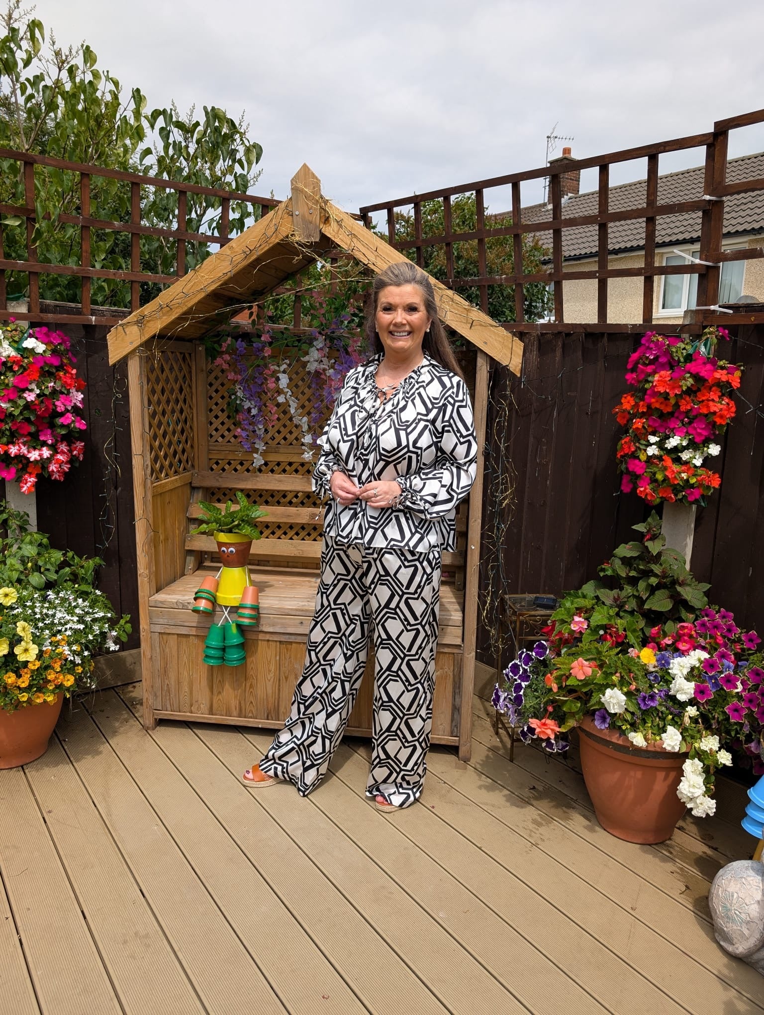 Jeff Gallano Geometric Top and Pants