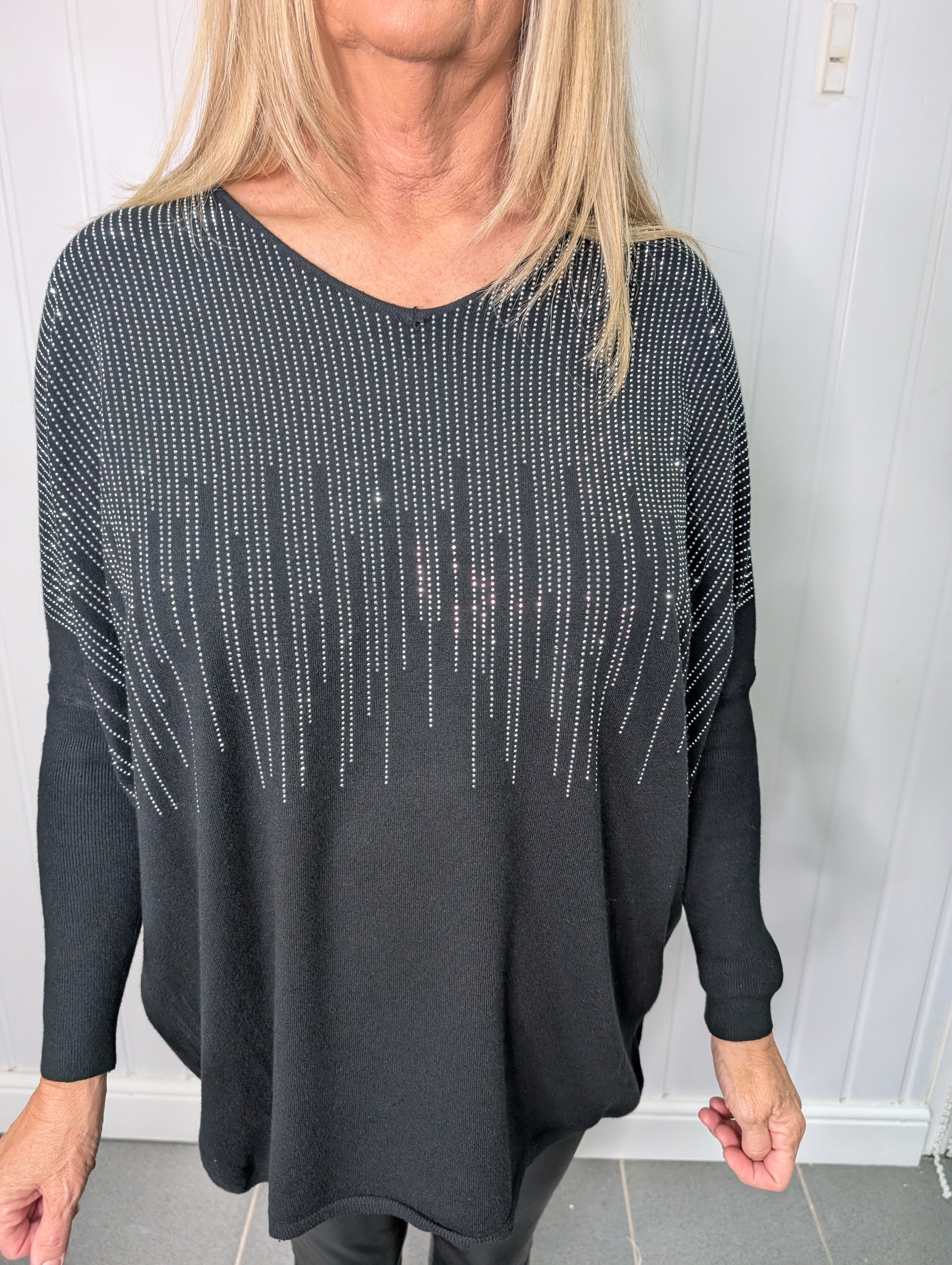 Black Diamante Jumper