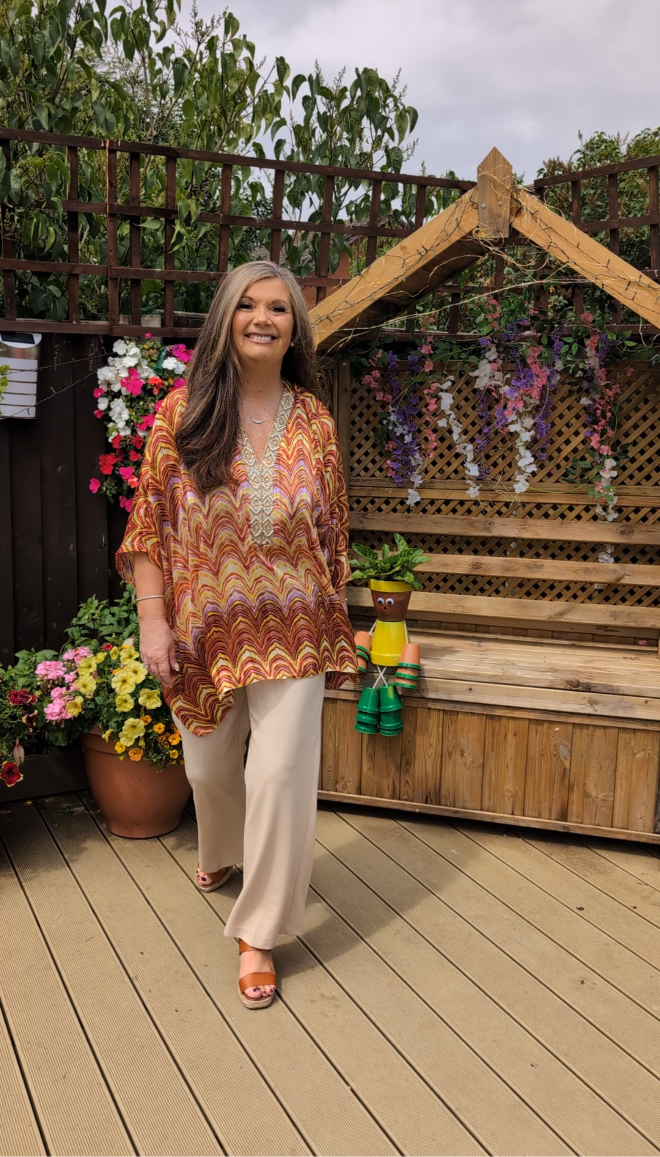 Jeff Gallano Orange Embellished Gold Thread Top