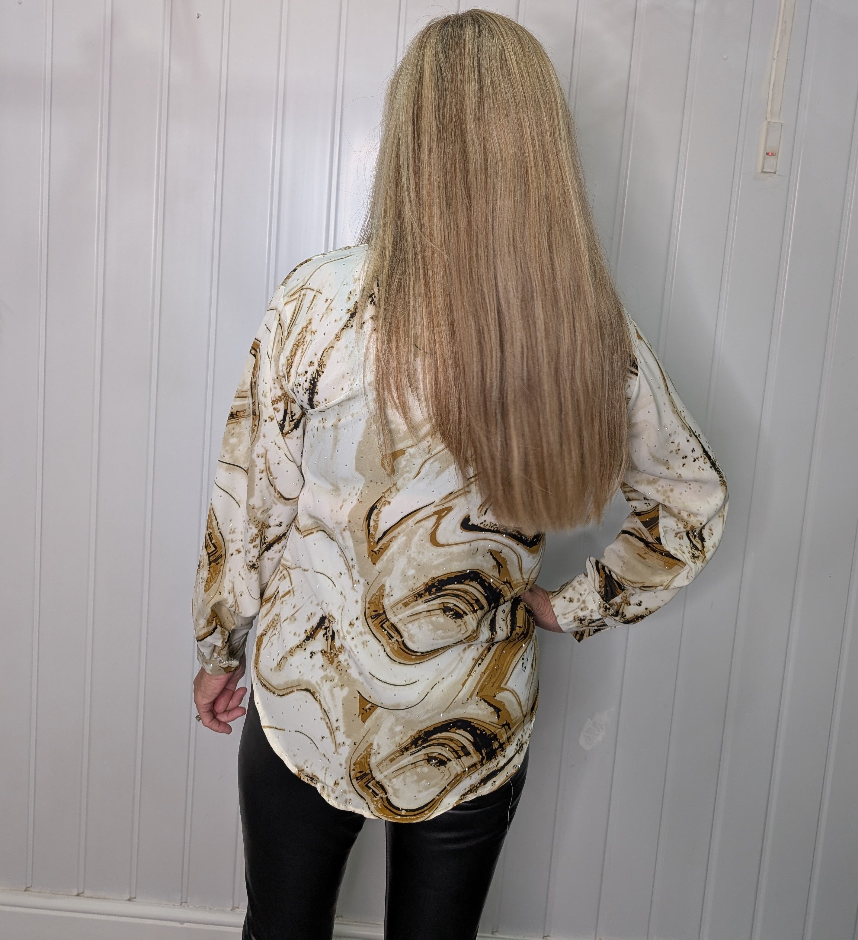 Beige Marble Spec Shirt