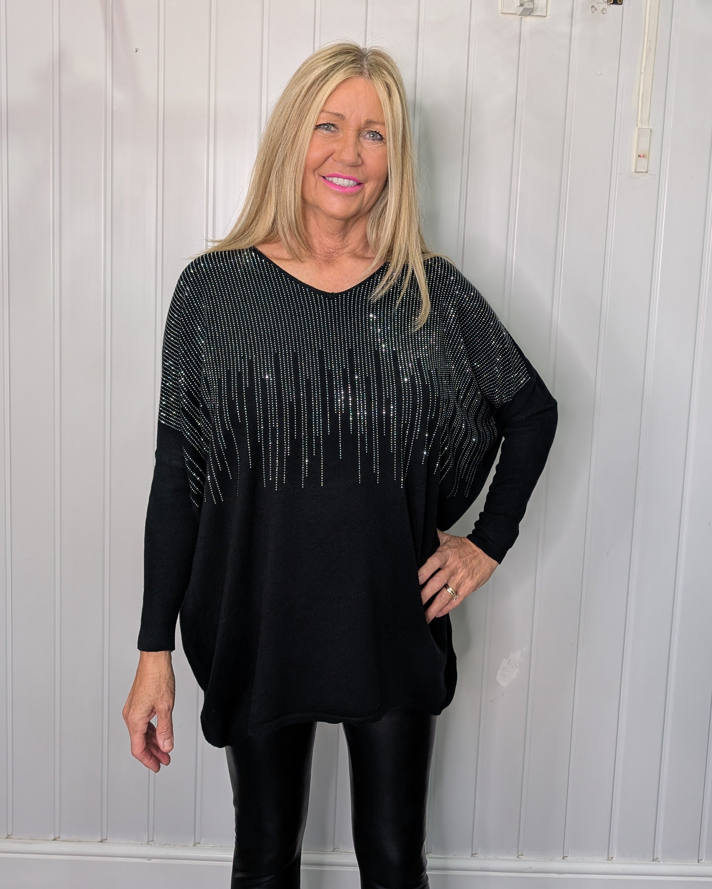 Black Diamante Jumper