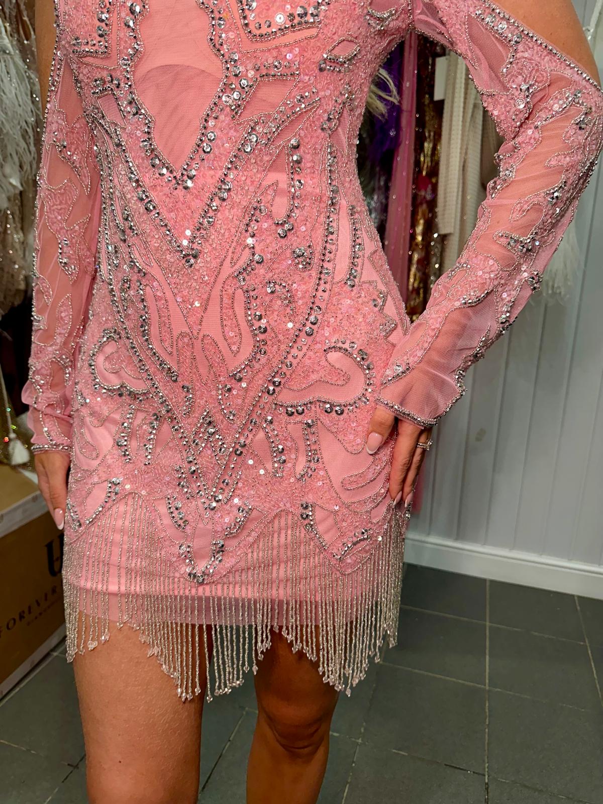 Diamond For Eden - Pink Embellished Mini Dress