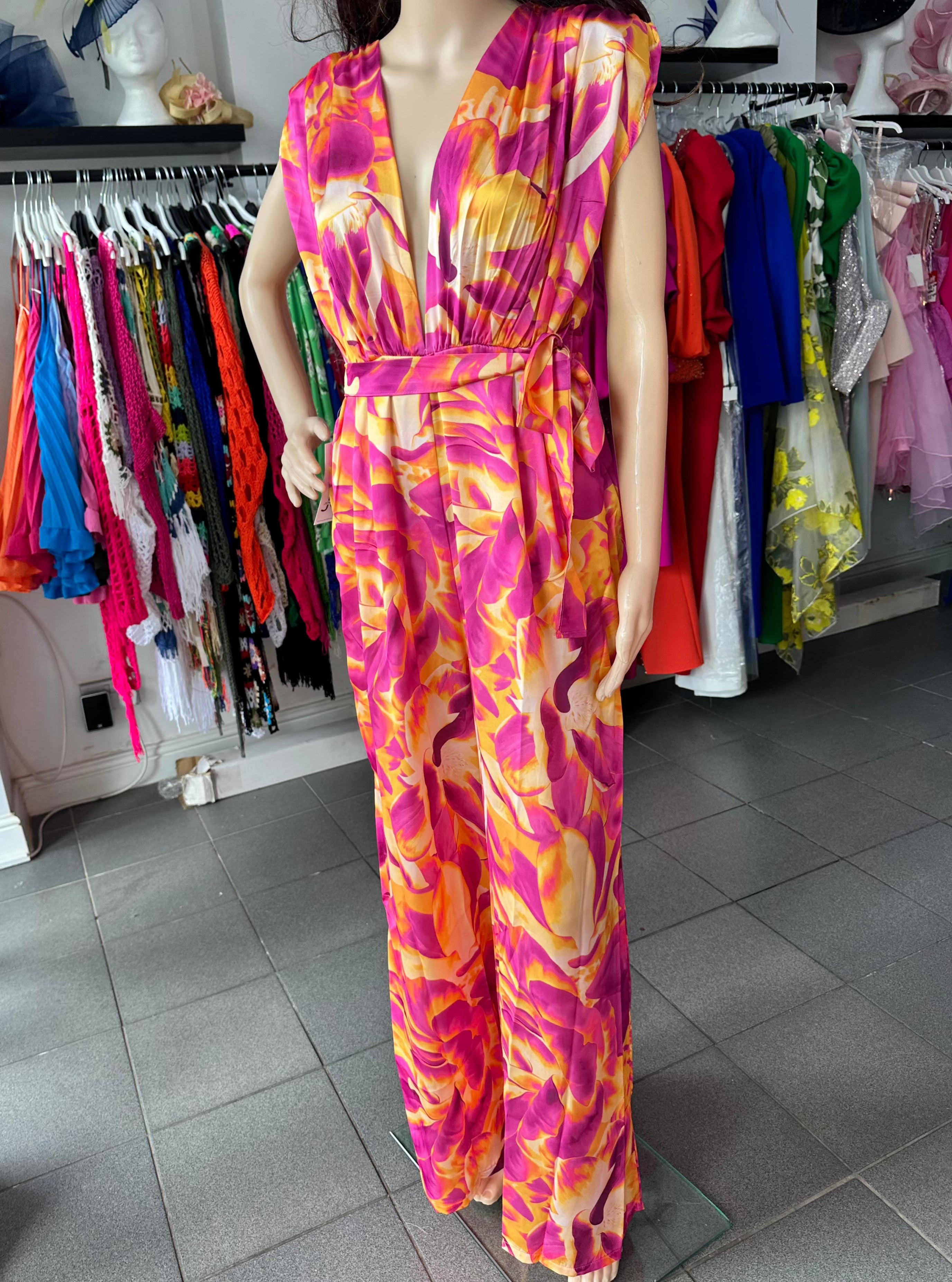 Orange/Pink Jumpsuit