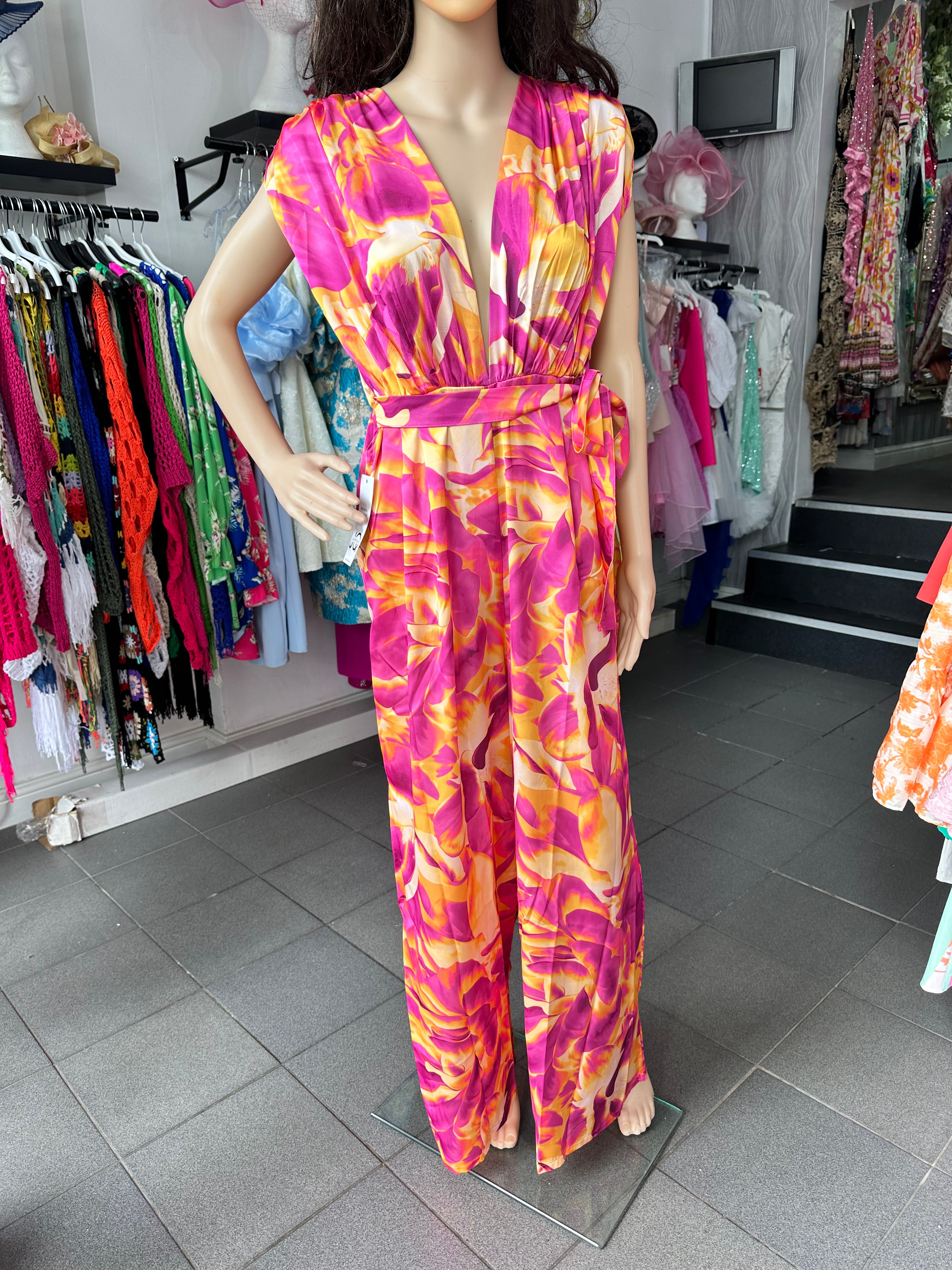 Orange/Pink Jumpsuit