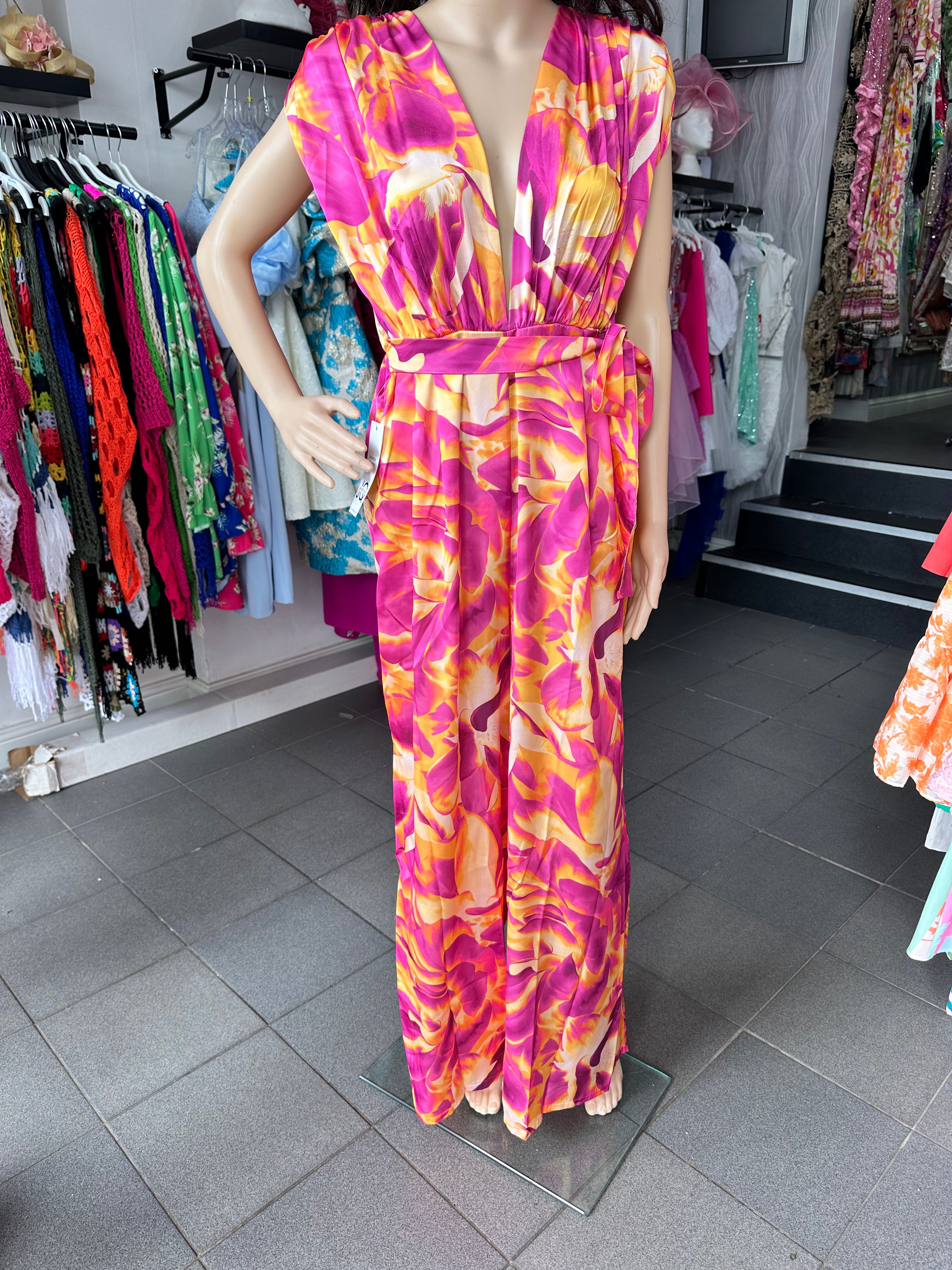 Orange/Pink Jumpsuit