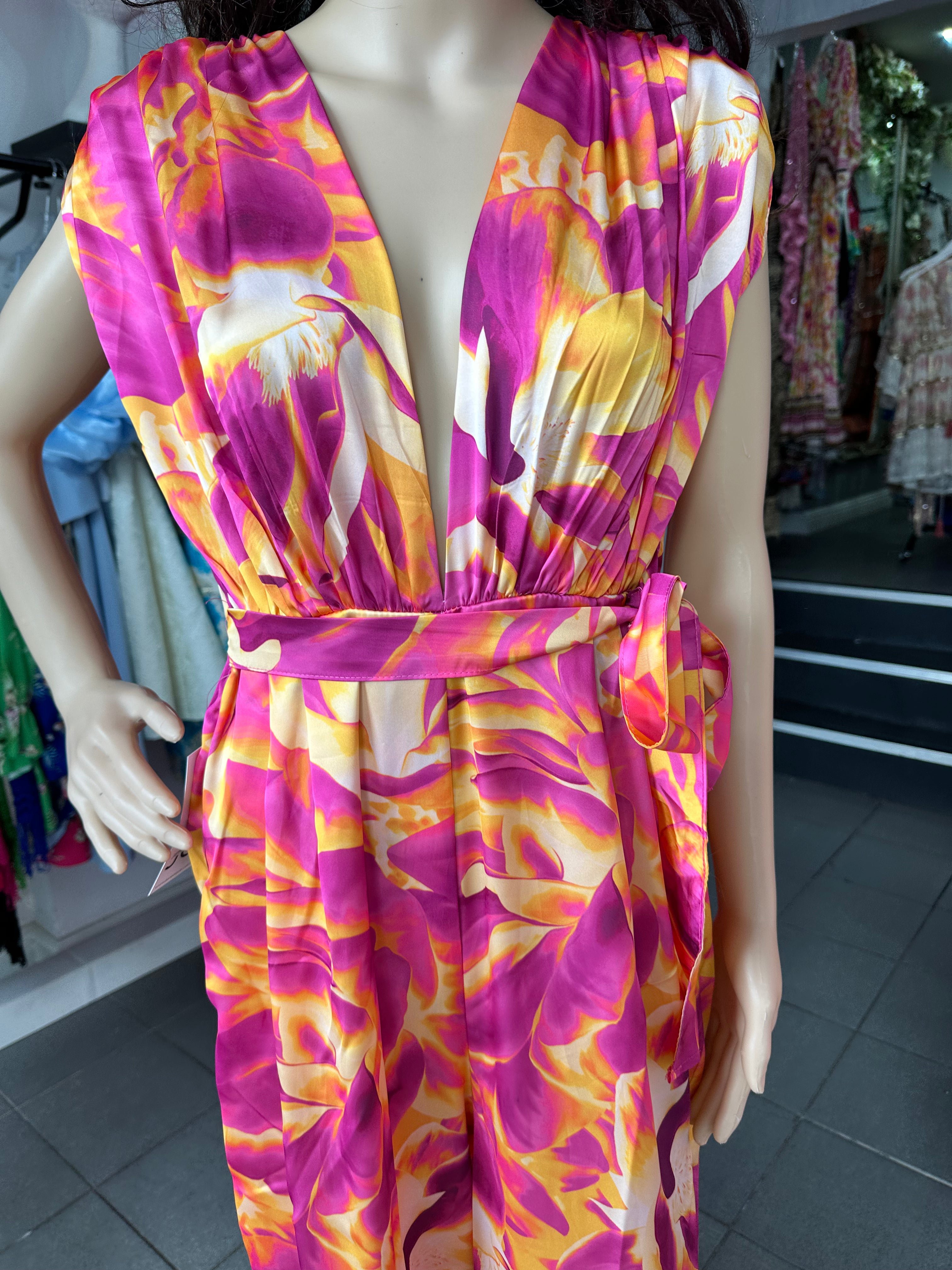 Orange/Pink Jumpsuit