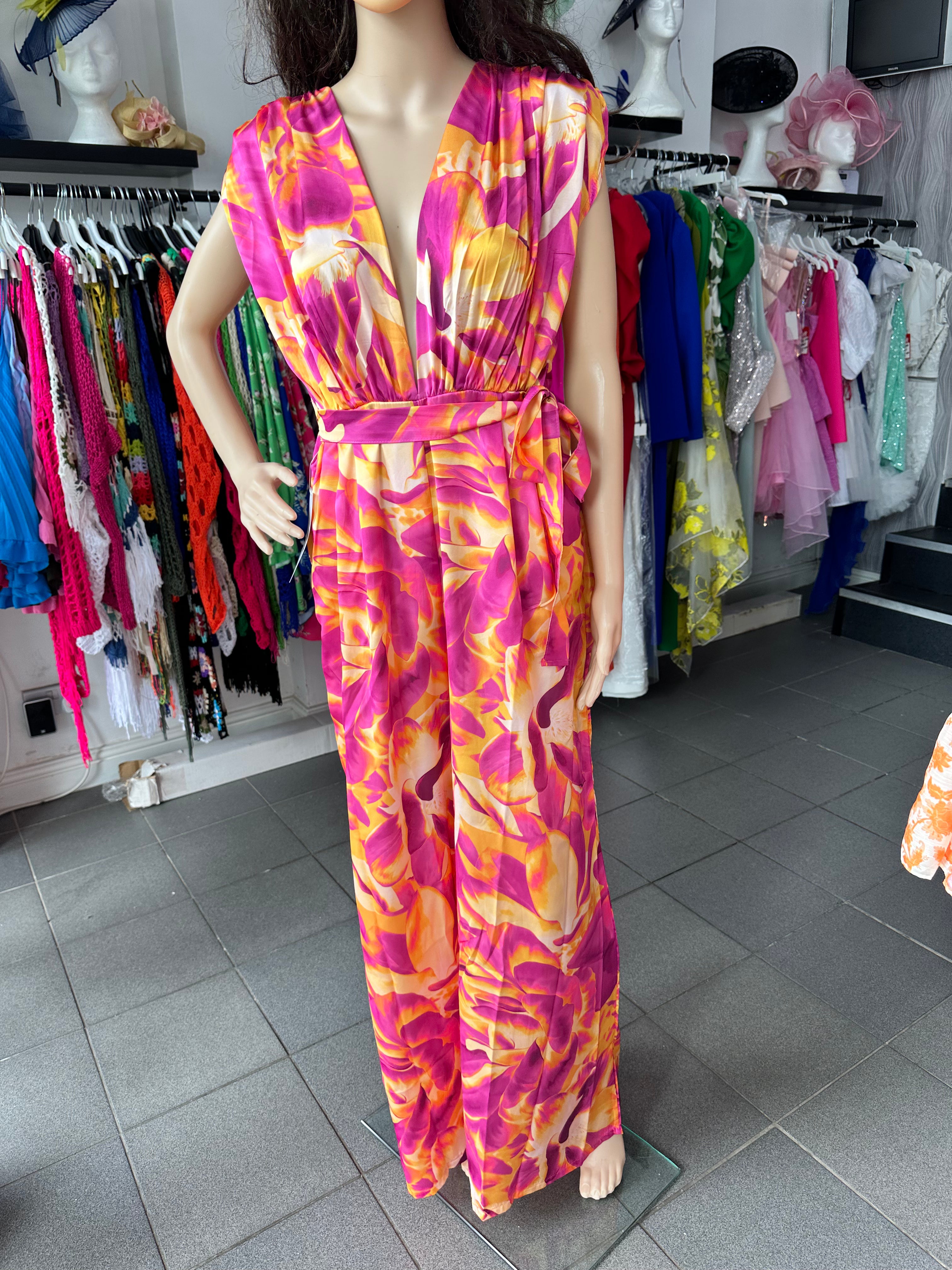 Orange/Pink Jumpsuit