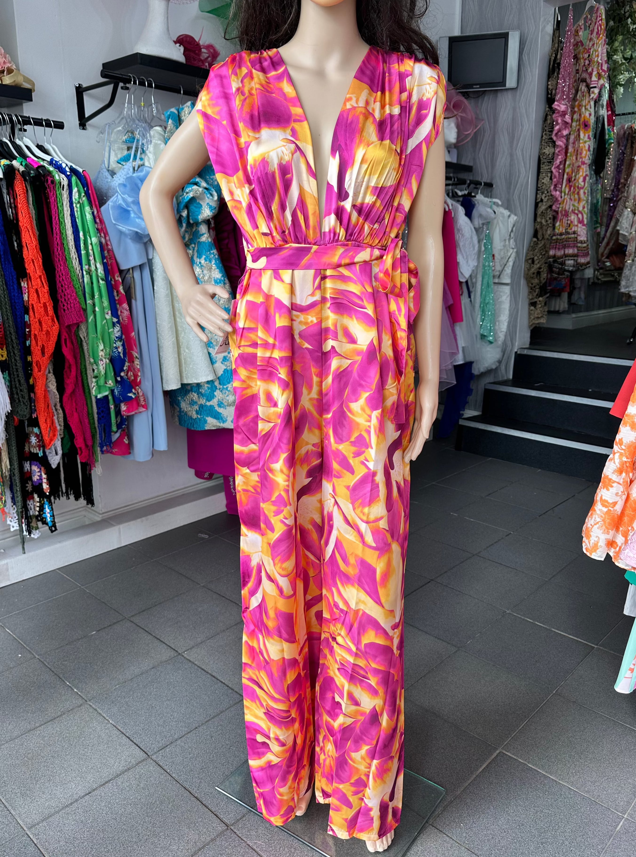 Orange/Pink Jumpsuit
