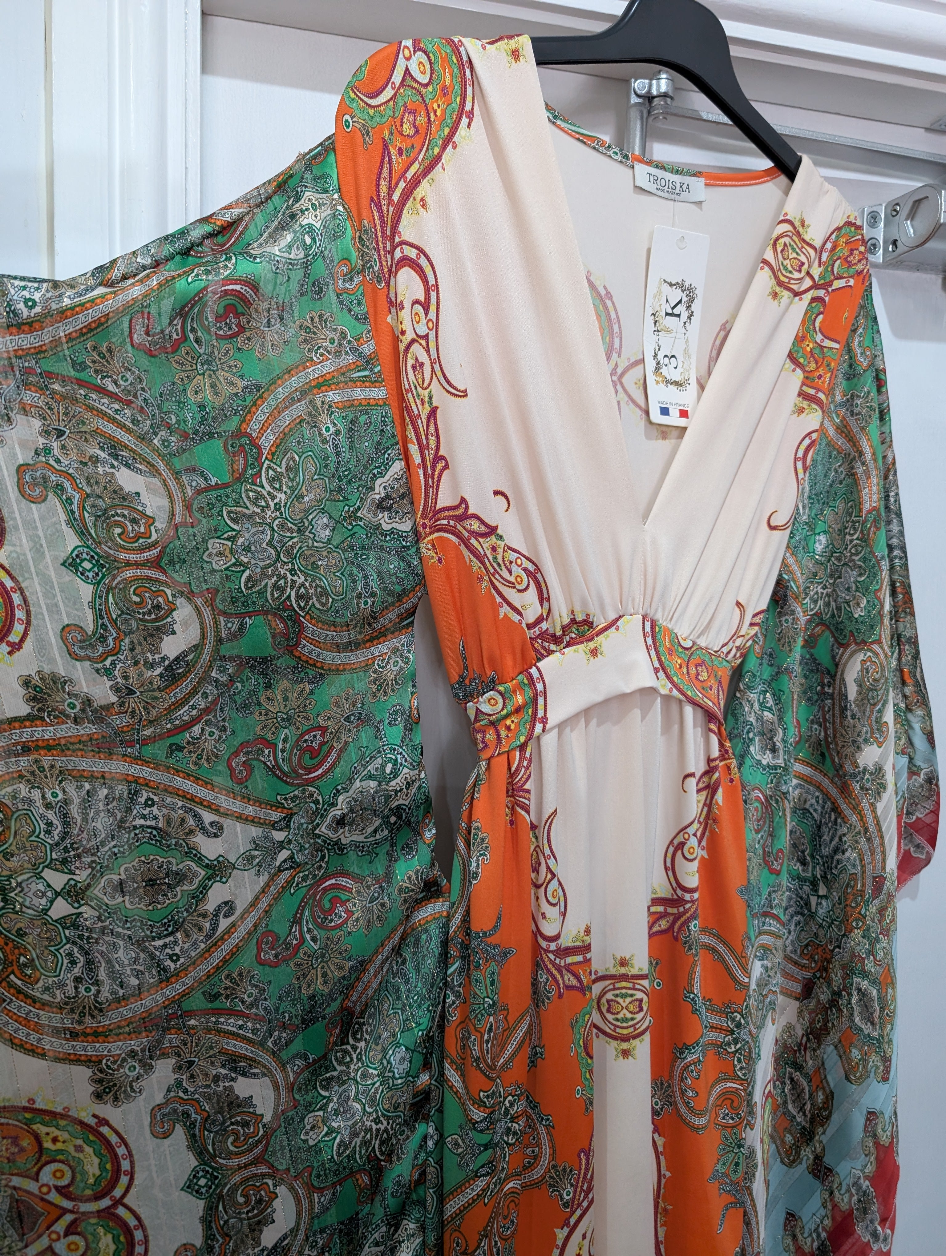 Troiska Beige Paisley Dress