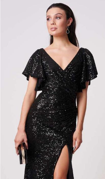 forever unique black and gold dress Second Life Marketplace